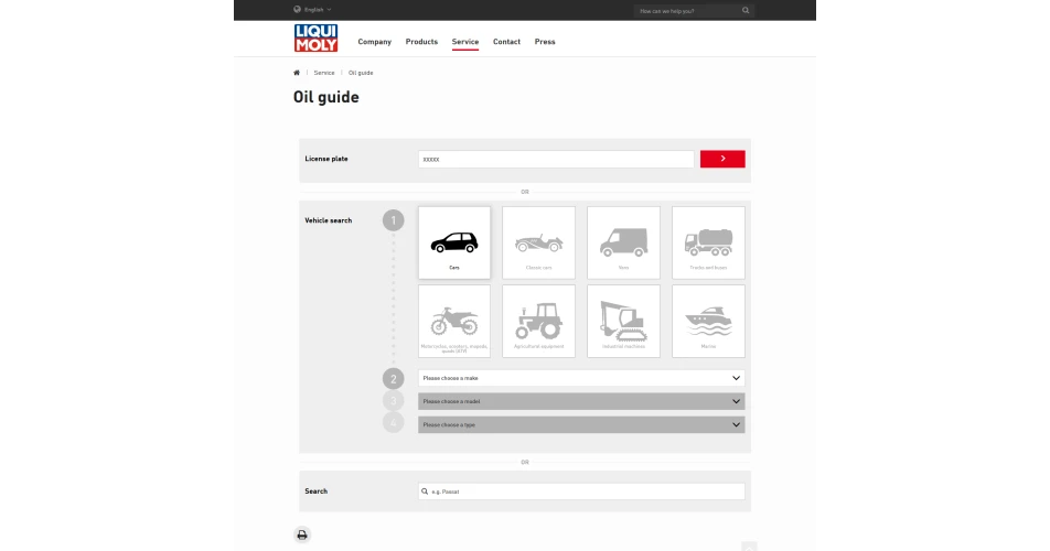 LIQUI MOLY introduces new online oil guide