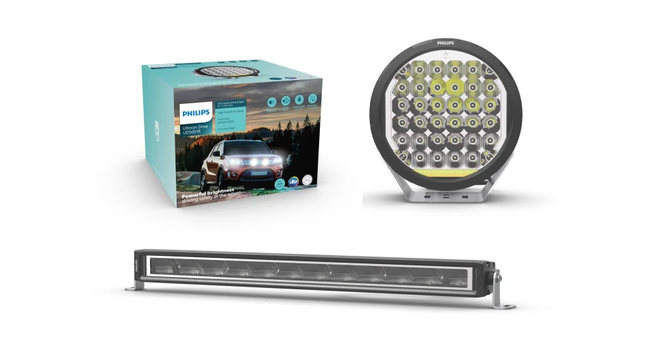 Philips high-performance, road-legal LED auxiliary driving lights  