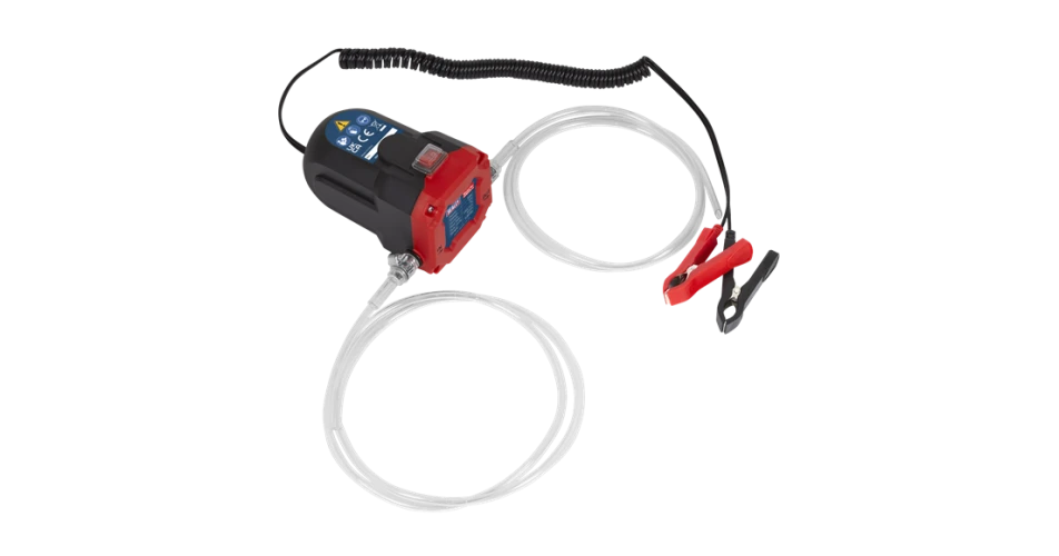 Convenient oil extraction with Sealey portable 12v Pump