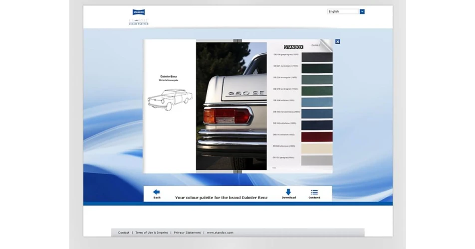 Historic colours on-line from Standox