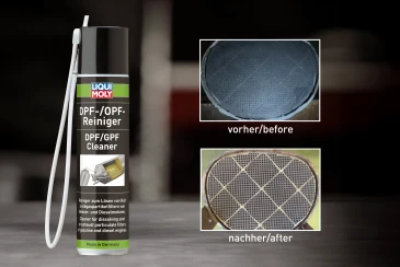 Efficient cleaning of diesel and petrol particulate filters
