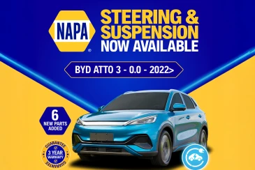 NAPA Offers new Steering & Suspension parts for the BYD ATTO 3