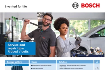 Bosch guide to Ribbed V-Belts issues