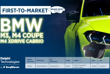 Delphi Technologies latest first-to-market brake pads & discs