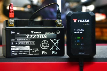 Yuasa YCX1.5 charger keeps motorcycle batteries in peak condition&nbsp;